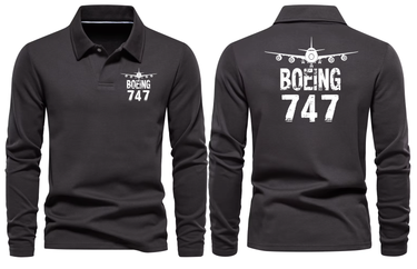 BOEING 747 LONG SLEEVE POLO